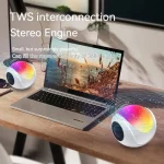 SY-688 TWS RGB Colorful Light Mini Card Bluetooth Speaker, SY-688 White - Image 8