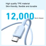 ANKER A81E2 1.8m 60W Dual Type-C Data Cell Phone Dual Head Fast Charging Cable - Image 5