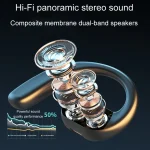 LX09 Single Ear Dual Speaker Stereo OWS On-Ear Bluetooth Earphone - Image 4