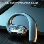 LX09 Single Ear Dual Speaker Stereo OWS On-Ear Bluetooth Earphone - Image 7