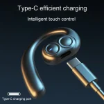 LX09 Single Ear Dual Speaker Stereo OWS On-Ear Bluetooth Earphone - Image 8