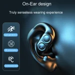 LX09 Single Ear Dual Speaker Stereo OWS On-Ear Bluetooth Earphone - Image 9