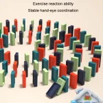 Children Dominoes Toy Train Electrical Music Light Train Automatic Casting Tokens Toy - Image 8