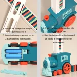 Children Dominoes Toy Train Electrical Music Light Train Automatic Casting Tokens Toy - Image 9
