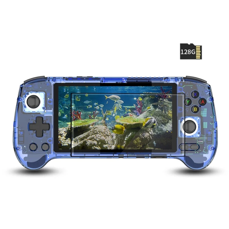 ANBERNIC RG556 Handheld Game Console Android 13 System 5.48-Inch AMOLED Screen WIFI Bluetooth Game Player, 128GB+128GB, 128GB+256GB