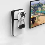 For PS5 Slim JYS-P5193 Console Wall Mount Hanging Storage Rack With Headphone Grip Organizer, For PS5 Slim (Black), For PS5 Slim (White) - Image 2