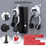 For PS5 Slim JYS-P5193 Console Wall Mount Hanging Storage Rack With Headphone Grip Organizer, For PS5 Slim (Black), For PS5 Slim (White) - Image 5
