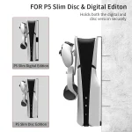 For PS5 Slim JYS-P5193 Console Wall Mount Hanging Storage Rack With Headphone Grip Organizer, For PS5 Slim (Black), For PS5 Slim (White) - Image 7
