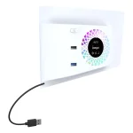 For PS5 Slim ipega PG-P5S019 Temperature Control Cooling Fan Face Cover Cooler + USB HUB with RGB Lights