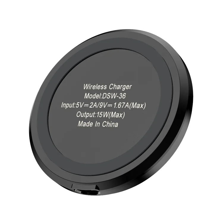 DSW-36B Mobile Phone Wireless Charger Mini 15W Fast Charging Type-C Round QI