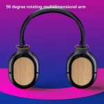 Bamboo Wood Bluetooth Headphones With Built-In Sound Card, TF Card / FM / AUX Support - Image 12
