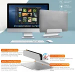 AhaStyle ST07 Laptop Stand Tablet Vertical Aluminum Desktop Storage Base - Image 3