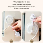 Multi-functional Data Cable Organizer Hole-free Plug Fixer Small Objects Hanger, Data Cable Organizer - Image 4