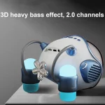 Space Sapsule Clock Wireless Bluetooth Speaker With Atmosphere Light - Image 5