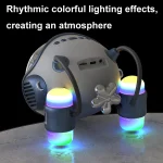 Space Sapsule Clock Wireless Bluetooth Speaker With Atmosphere Light - Image 6