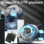 Space Sapsule Clock Wireless Bluetooth Speaker With Atmosphere Light - Image 7