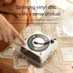 YJQ-D10 Portable Desktop Retro Vinyl Record Player Bluetooth Speaker - Image 4