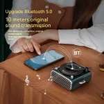 YJQ-D10 Portable Desktop Retro Vinyl Record Player Bluetooth Speaker - Image 5