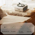 YJQ-D10 Portable Desktop Retro Vinyl Record Player Bluetooth Speaker - Image 6