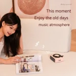 YJQ-D10 Portable Desktop Retro Vinyl Record Player Bluetooth Speaker - Image 8