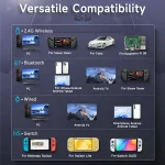 EasySMX Machine Master X10 Game Controller Compatible With PC / IOS / Android / Switch / Steam, Black, Purple - Image 13