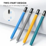 For Apple Pencil 2 AhaStyle JY16-2 Silicone Case Retro Non-slip and Anti-drop Pen Cover - Image 5