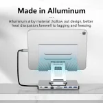 Blueendless 4K/60Hz Multifunctional Folding Tablet Type-C Docking Station Bracket, 8-in-1, 8-in-1 Rotating, 9-in-1, 9-in-1 Rotating - Image 6