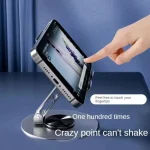 All-metal 360-degree Rotating Mobile Phone Holder Foldable Desktop Tablet Stand, Purple, Grey - Image 4