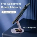 All-metal 360-degree Rotating Mobile Phone Holder Foldable Desktop Tablet Stand, Purple, Grey - Image 5