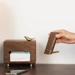 Wooden Desktop Mobile Phone Holder Simple Black Walnut Smartphone Stand - Image 7