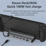 For Steam Deck/ROG Blueendless DS601 Type-C Game Console Base HUB Docking Station, 6-in-1 - Image 6