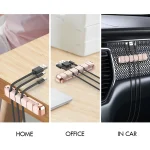 AhaStyle PT125 Aluminum Alloy + Silicone 5 Holes Position Cable Holder Desktop Data Cable Clip - Image 6