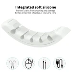 AhaStyle PT125-S 5 Holes Adhesive Version Silicone Cable Clip Desktop Data Cable Storage Holder - Image 5