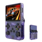 R36S Retro Handheld Game Console Linux System 3.5-Inch Screen Double TF Card Version, 64G Purple Transparent, 64G Gray Transparent, 64G White, 128G Purple Transparent, 128G Gray Transparent...