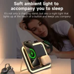 15W 3-in-1 MagSafe Magnetic Folding LED Makeup Mirror Night Light Wireless Charger, White, Pink, Black - Image 8