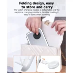 15W 3-in-1 MagSafe Magnetic Folding LED Makeup Mirror Night Light Wireless Charger, White, Pink, Black - Image 9