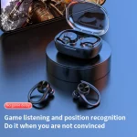 Stereo Hanging Ear Bluetooth Earphones With Digital Display Charging Compartment - Image 4