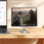 Acrylic Aluminum Alloy Mobile Phone and Tablet Stand Holder with 360-degree Rotating Base, Silver - Image 6