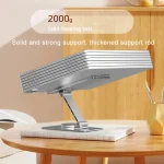 Acrylic Aluminum Alloy Mobile Phone and Tablet Stand Holder with 360-degree Rotating Base, Silver - Image 7