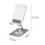 Acrylic Aluminum Alloy Mobile Phone and Tablet Stand Holder with 360-degree Rotating Base, Silver - Image 8