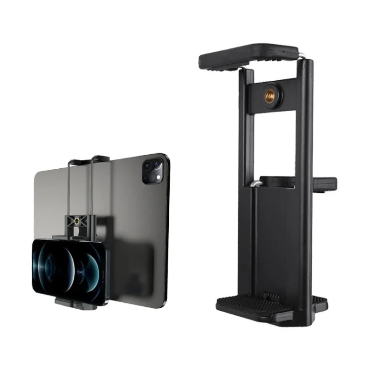TBD06050929_B7.webp Desktop Live Dual-purpose Mobile Phone Holder Photography Tripod Tablet Clamp, Black - Image 8