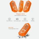For Flipper Zero Electronic Pet Silicone Full-Cover Protective Case, Orange - Image 5
