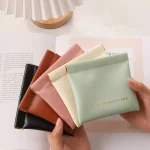 2pcs /Set PU Data Cable Earphone Storage Bag Mini Portable Lipstick Pouch Coin Purse, Large+Small - Image 2