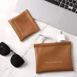 2pcs /Set PU Data Cable Earphone Storage Bag Mini Portable Lipstick Pouch Coin Purse, Large+Small - Image 4