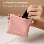 2pcs /Set PU Data Cable Earphone Storage Bag Mini Portable Lipstick Pouch Coin Purse, Large+Small - Image 7