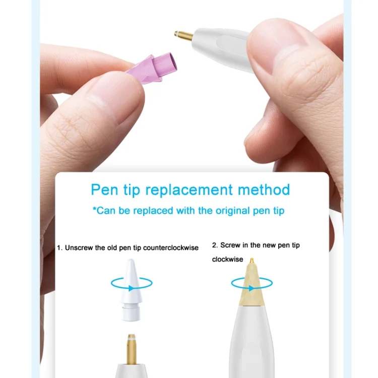 TBD06051191_B3.webp For Apple Pencil 1 / 2 Generation & USB-C Stylus Modified Pen Tip Diamond Crystal Pencil Nib, Transparent Pink, Transparent Blue, Transparent, White, Light Green - Image 4
