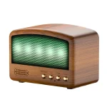 BT11-D Mini Card USB Flash Drive FM Radio Retro Wireless Bluetooth Speaker, Pearwood, Red, Pink, Blue