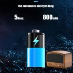 BT11-D Mini Card USB Flash Drive FM Radio Retro Wireless Bluetooth Speaker, Pearwood, Red, Pink, Blue - Image 7