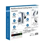 For PS5 Slim iplay Multifunctional Cooling Stand with Dual Controller Charging Station Headset Holder and 6 Game Card Storage - Image 8