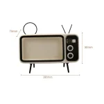 Retro Small TV Desktop Cell Phone Holder With Bluetooth Speaker Player, With Bluetooth Speaker - Image 6